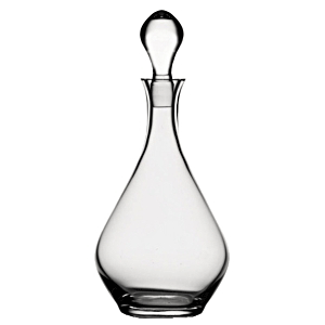 Декантер (графин) с крышкой «Вино Гранде»; хрустальное стекло; объем: 1 литр; высота=15, длина=26.5, ширина=15 см.