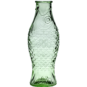 Бутылка «Рыба»; стекло; 1000мл; H=290мм; зеленый ,прозрачный