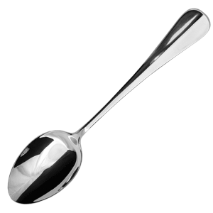 Ложка десертная «Багет»; сталь нержавеющая; длина=180/65, ширина=3 мм; металлический
