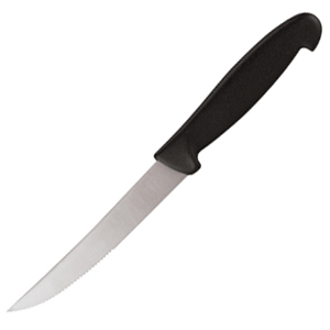 Нож для стейка; сталь нержавеющая; длина=22.5/11, ширина=1 см.; металлический
