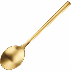 Ложка чайная «Саппоро бэйсик»;  сталь нержавеющая;  L=13,9см;  золотой, матовый