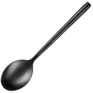 Ложка чайная «Саппоро бэйсик»; сталь нержавейка; черный,матовый