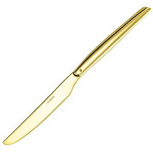 Нож десертный «Эйч-арт ПВД Голд»; сталь нержавейка; золотой