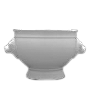 Супница, Бульонница (бульонная чашка) «Лео»; материал: фарфор; 120 мл; диаметр=7, высота=6, длина=9.5 см.; белый