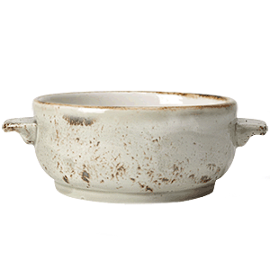 Супница, Бульонница (бульонная чашка) без крышки «Крафт»; материал: фарфор; 450 мл; диаметр=12, высота=6, длина=16.3 см.; белый