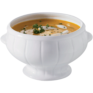 Супница, Бульонница (бульонная чашка); материал: фарфор; 50 мл; диаметр=6.1, высота=3.9 см.; белый