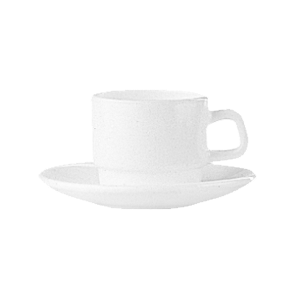 Чашка кофейная «Ресторан»; стекло; 120 мл; диаметр=70, высота=55, длина=87 мм; белый
