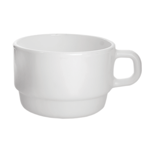 Чашка кофейная «Перформа»; стекло; 140 мл; диаметр=75, высота=50, длина=95 мм; белый