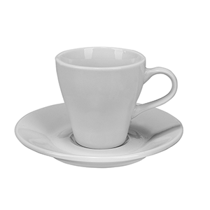 Пара кофейная «Коллаж»; материал: фарфор; 90 мл; белый