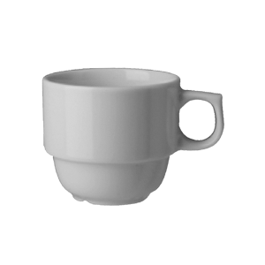 Чашка кофейная «Прага»; материал: фарфор; 110 мл; диаметр=6, высота=5.5, длина=8.5 см.; белый