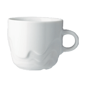Чашка кофейная «Мелодия»; материал: фарфор; 110 мл; диаметр=6.1, высота=5.5, ширина=8.2 см.; белый