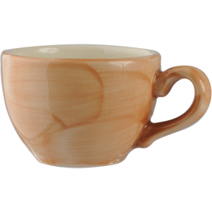 Чашка кофейная «Паприка»; материал: фарфор; 85 мл; диаметр=6.5, высота=5, длина=8.5 см.; оранжевый цвет,бежевая