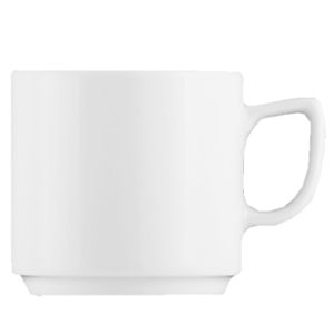 Чашка кофейная «С-Класс»; материал: фарфор; 90 мл; диаметр=5.5, высота=5.5, длина=8 см.; белый