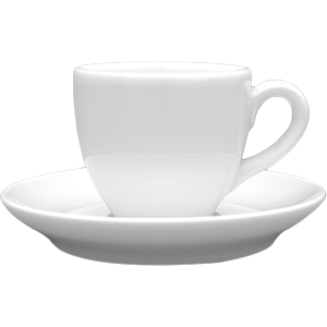 Чашка кофейная «Аида»; фарфор; 80мл; D=6,H=5,L=9см; белый