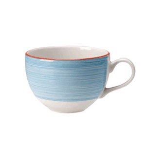 Чашка кофейная «Рио Блю»; материал: фарфор; 85 мл; диаметр=6.5, высота=5, длина=8.5 см.; белый, синий