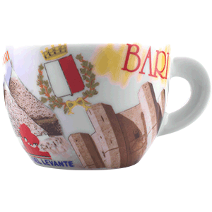 Чашка кофейная с декором капучино «Bella Italia 2»; 190мл