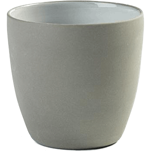 Стакан для кофе «Даск»; фарфор; 225мл; D=78,H=75мм; белый,серый