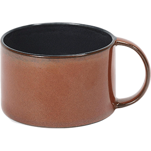 Чашка кофейная Terres de Reves; керамика; D=8,H=5.1см; синий, коричневый