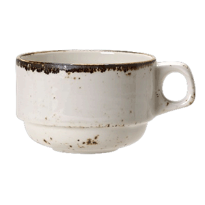 Чашка чайная «Крафт»; материал: фарфор; 225 мл; диаметр=8, высота=6, длина=11 см.; белый