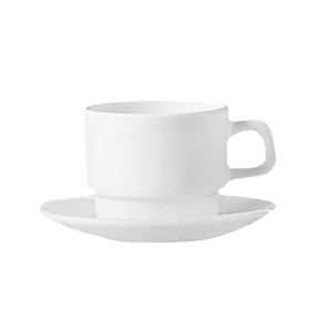 Чашка чайная «Ресторан»; стекло; 190 мл; диаметр=13, высота=7 см.; белый