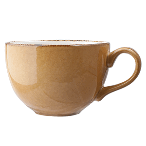 Чашка чайная «Террамеса мастед»; материал: фарфор; 340 мл; диаметр=10, высота=7, длина=13 см.; светло-коричневая
