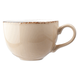 Чашка чайная «Террамеса вит»; материал: фарфор; 225 мл; диаметр=9, высота=6, длина=12 см.; бежевая