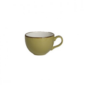 Чашка чайная «Террамеса олива»; материал: фарфор; 340 мл; диаметр=10, высота=7, длина=12.8 см.; оливковый