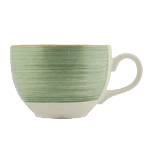 Чашка чайная «Рио Грин»; материал: фарфор; 340 мл; цвет: белый, зеленый