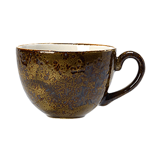 Чашка чайная «Крафт»; материал: фарфор; 225 мл; диаметр=9, высота=6, длина=12 см.; коричневый