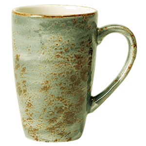 Чашка чайная «Крафт»; материал: фарфор; 350 мл; диаметр=8, высота=12.5, длина=13 см.; зеленый