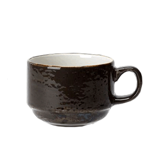 Чашка чайная «Крафт»; материал: фарфор; 225 мл; диаметр=8, высота=6, длина=11 см.; серый