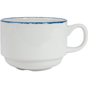 Чашка чайная «Блю дэппл»; материал: фарфор; 170 мл; белый,синий