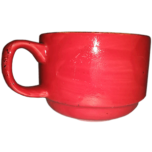 Чашка чайная «Крафт»;  фарфор;  225мл;  красный