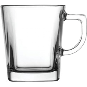 Кружка; стекло; 270мл; D=8,H=9.2см; прозрачный