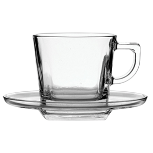 Пара чайная; стекло; 215мл; D=8.2,H=7.2см; прозрачное
