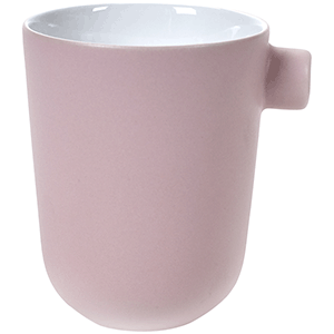 Кружка «Ловатт»; костяной фарфор; 200мл; D=7.4,H=9см; розовый ,белый