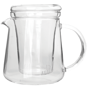 Чайник «Фо ту»; стекло; 530 мл; высота=12.2, длина=14.3, ширина=10.1 см.; прозрачный