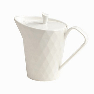 Чайник «Калейдос»; материал: фарфор; объем: 1 литр; белый