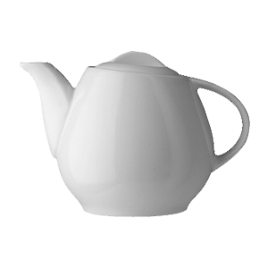 Чайник с крышкой «Вейвел»; материал: фарфор; 450 мл; диаметр=10, высота=10, длина=15 см.; белый