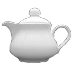 Чайник «Версаль»; материал: фарфор; 400 мл; диаметр=10, высота=13, длина=17 см.; белый