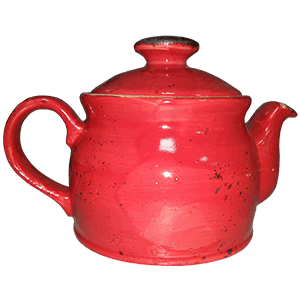 Чайник «Крафт»;  фарфор;  425мл;  красный