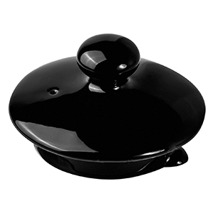 Крышка для чайника «Кунстверк»; фарфор; 0, 5л; D=7, H=5см; черный