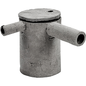 Чайник №2; бетон; ручка=10см; D=10,H=15см; серый