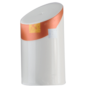 Солонка «Зен»; материал: фарфор; диаметр=90, высота=45 мм; белый,оранжевый цвет