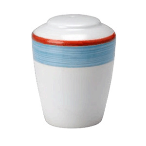 Солонка «Рио Блю»; материал: фарфор; диаметр=4, высота=7 см.; белый, синий
