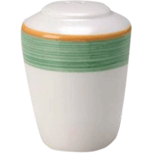 Перечница «Рио Грин»; материал: фарфор; диаметр=4, высота=7 см.; цвет: белый, зеленый