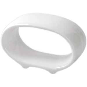 Кольцо для салфеток «Кунстверк»; материал: фарфор; диаметр=3, высота=3.5, длина=6.5, ширина=3 см.; белый
