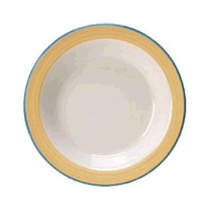 Тарелочка для масла «Рио Еллоу»; материал: фарфор; диаметр=10.2 см.; белый, желтый