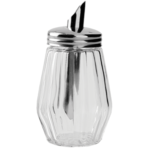 Сахарница-дозатор «Мини»; стекло, сталь нержавеющая; 150 мл; диаметр=6, высота=12, длина=6, ширина=6 см.; прозрачный,металлический
