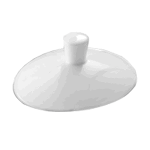 Крышка к сахарнице «Монако Вайт»; материал: фарфор; высота=4, длина=7, ширина=5 см.; белый